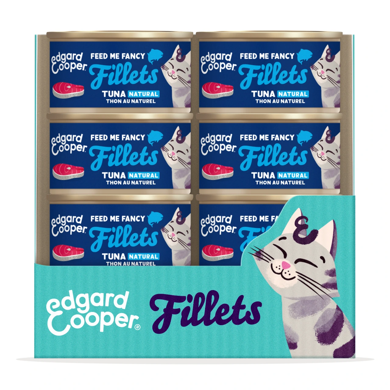 Edgard & Cooper kattefilet tun i bouillon 70 g